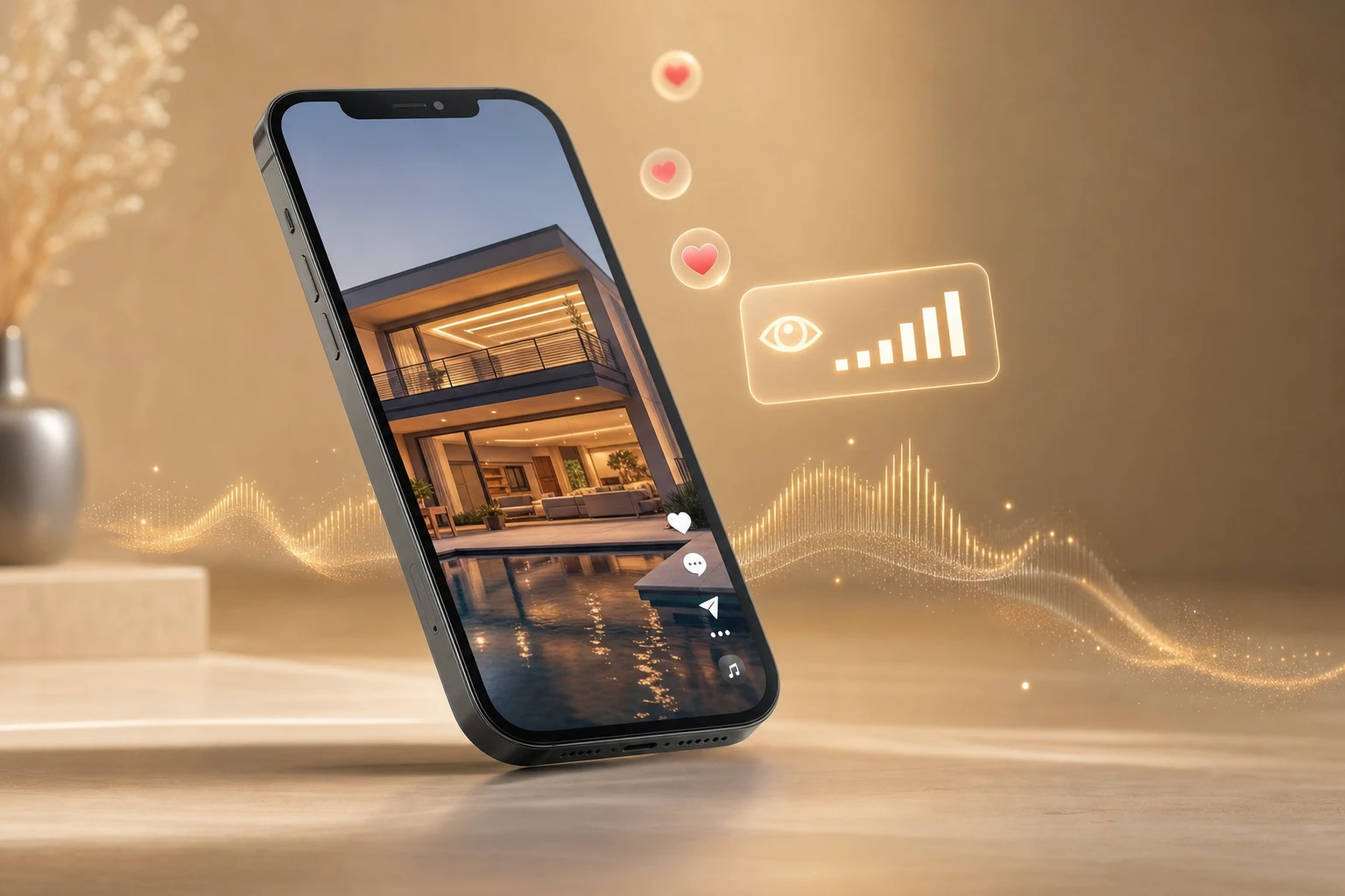 Reel immobilier performant porté par une musique tendance